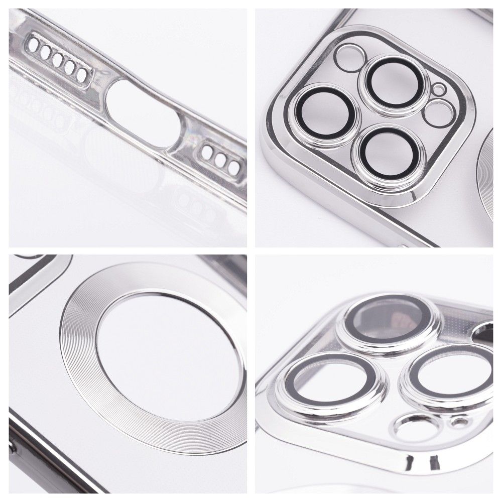Aizsargvāciņš iPhone 16 Pro Max – GLAM, sudraba — attēls 4