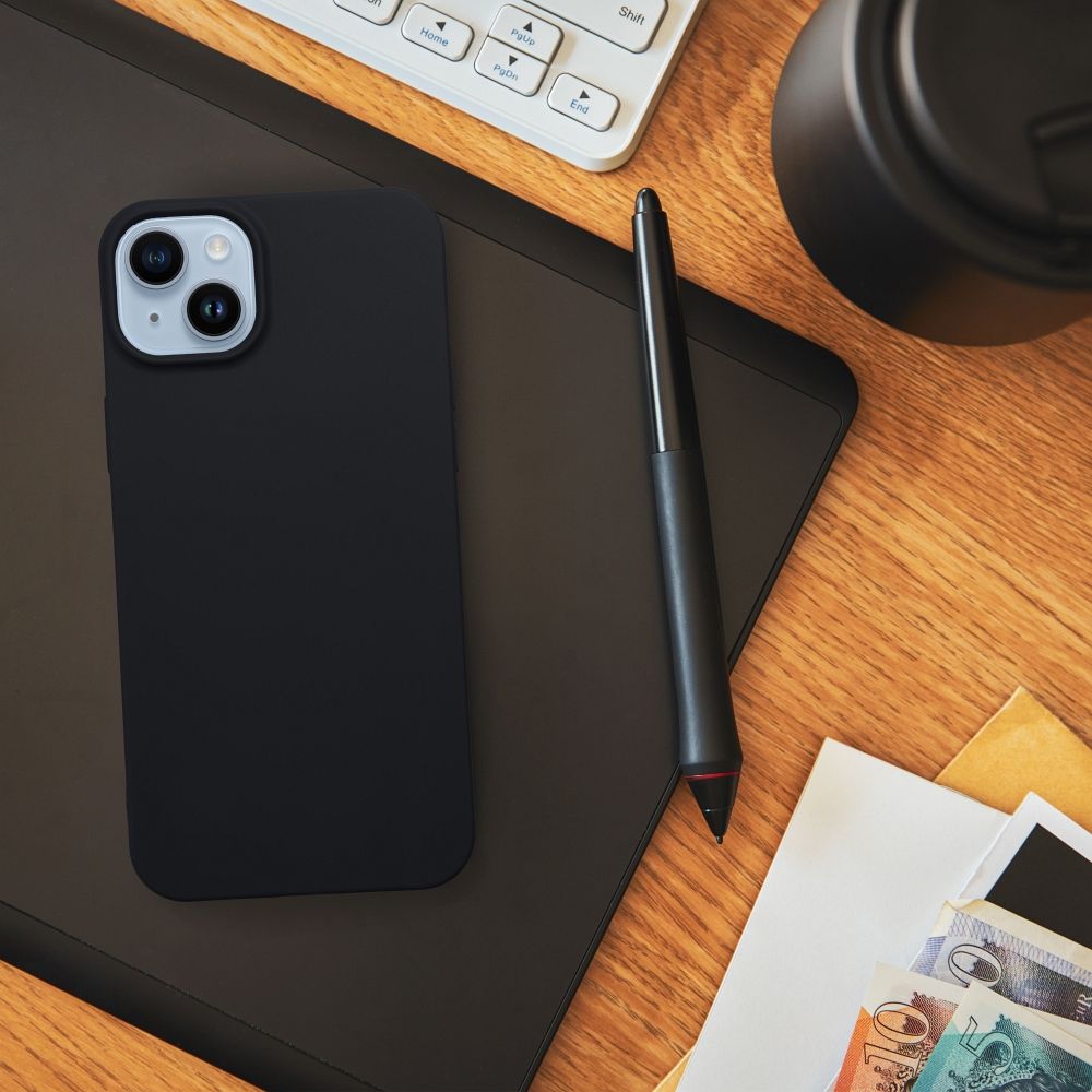 Aizsargvāciņš Xiaomi Redmi Note 9 Pro – MATT, melns — attēls 4