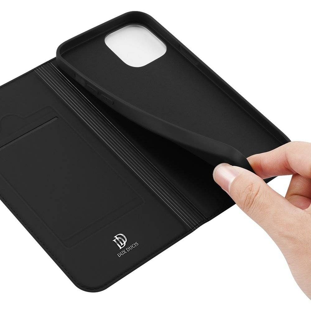 Aizsargvāciņš iPhone 13 Pro – DUX DUCIS wallet SKIN PRO, melns — attēls 4