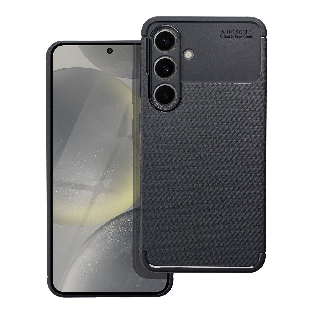 Aizsargvāciņš Samsung S24 – CARBON PREMIUM, melns — attēls 2