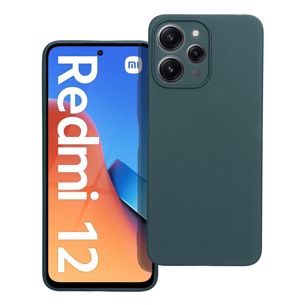 Aizsargvāciņš Xiaomi Redmi 12 4G / Redmi 12 5G – MATT, tumši zaļš