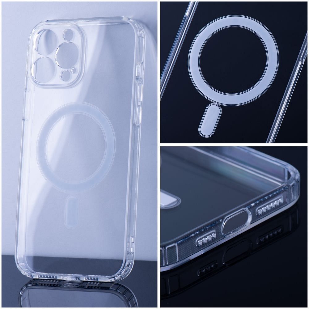 Aizsargvāciņš iPhone 14 Pro Max – CLEAR MAG with camera protection compatible with MagSafe, caurspīdīgs — attēls 4