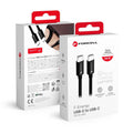 Kabelis FORCELL F-ENERGY C338 cable Type C to Type C PD QC4.0 3A 60W 1,5 m black