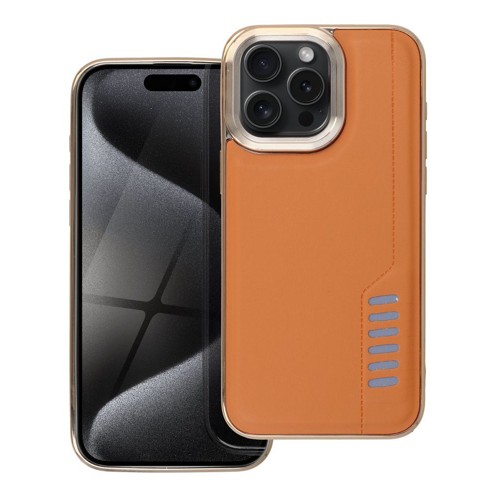 Aizsargvāciņš iPhone 15 Pro Max – MILANO, brūns