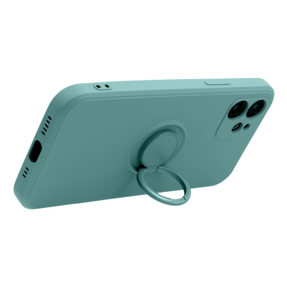 Aizsargvāciņš iPhone 13 Pro Max – SILICONE RING, zaļš — attēls 3