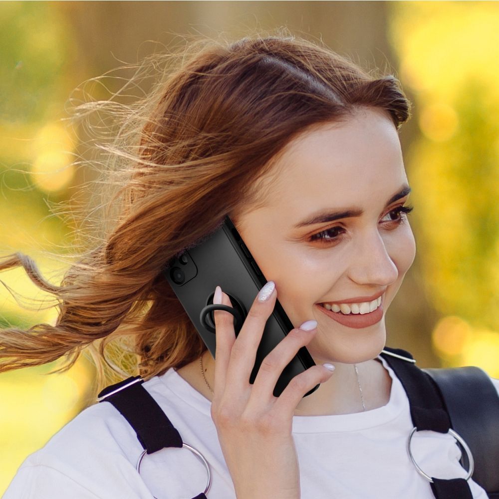 Aizsargvāciņš Samsung A55 5G – SILICONE RING, melns — attēls 4