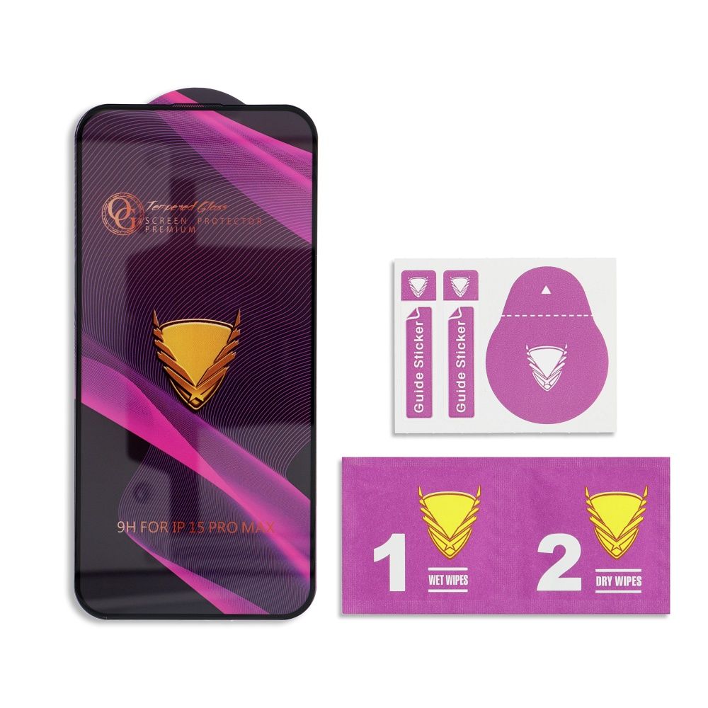 Aizsargstikls Xiaomi Redmi 13C / Poco C65 – OG Premium, melns — attēls 2