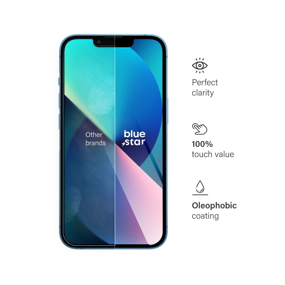Aizsargstikls iPhone 13/13Pro/14 – Blue Star — attēls 4