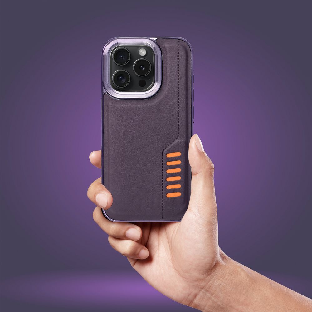 Aizsargvāciņš iPhone 16 Pro dark – MILANO, violets — attēls 3