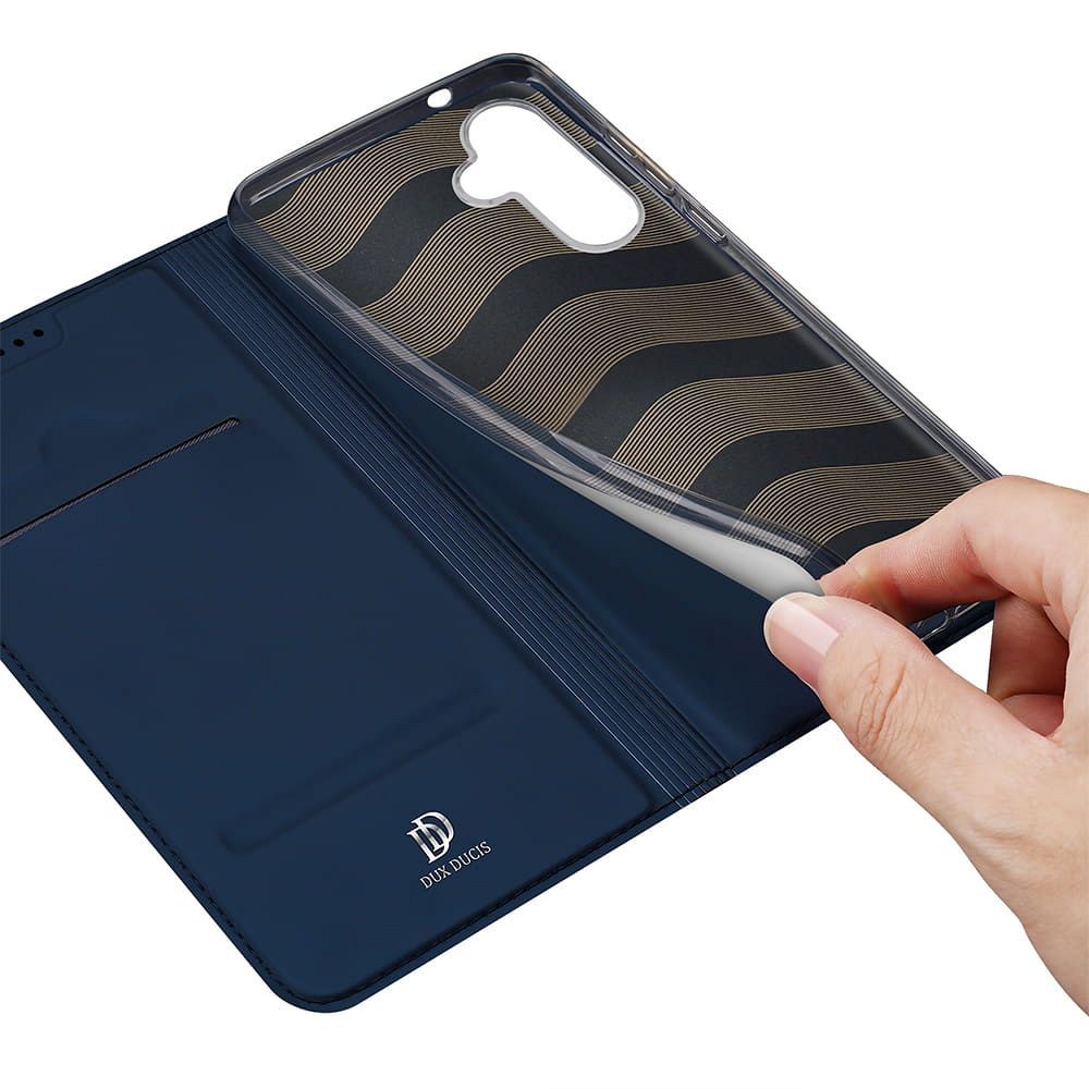 Aizsargvāciņš Samsung A15 5G – DUX DUCIS wallet SKIN PRO, zils — attēls 4