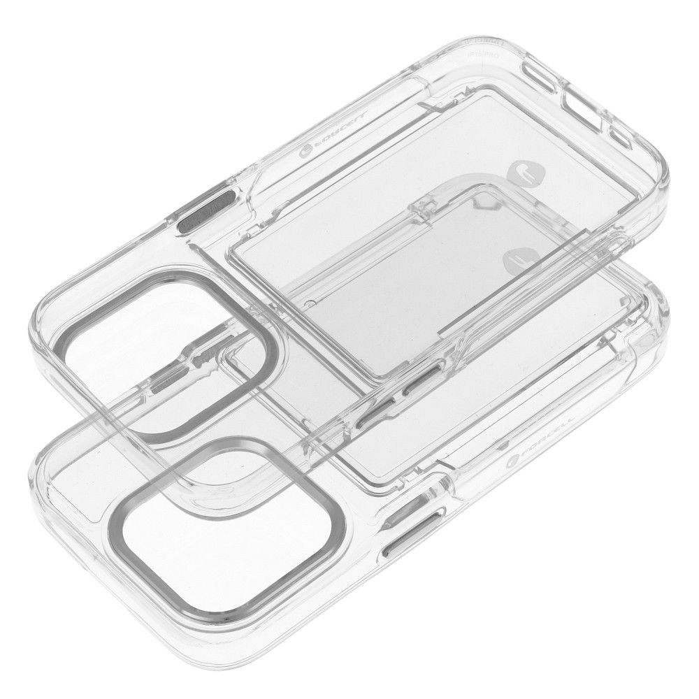 Aizsargvāciņš iPhone 15 Pro – FORCELL F-PROTECT Crystal Pocket, caurspīdīgs — attēls 3