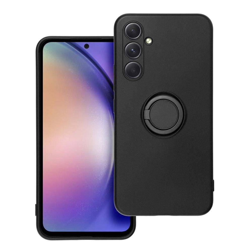 Aizsargvāciņš Samsung A54 5G – SILICONE RING, melns — attēls 2
