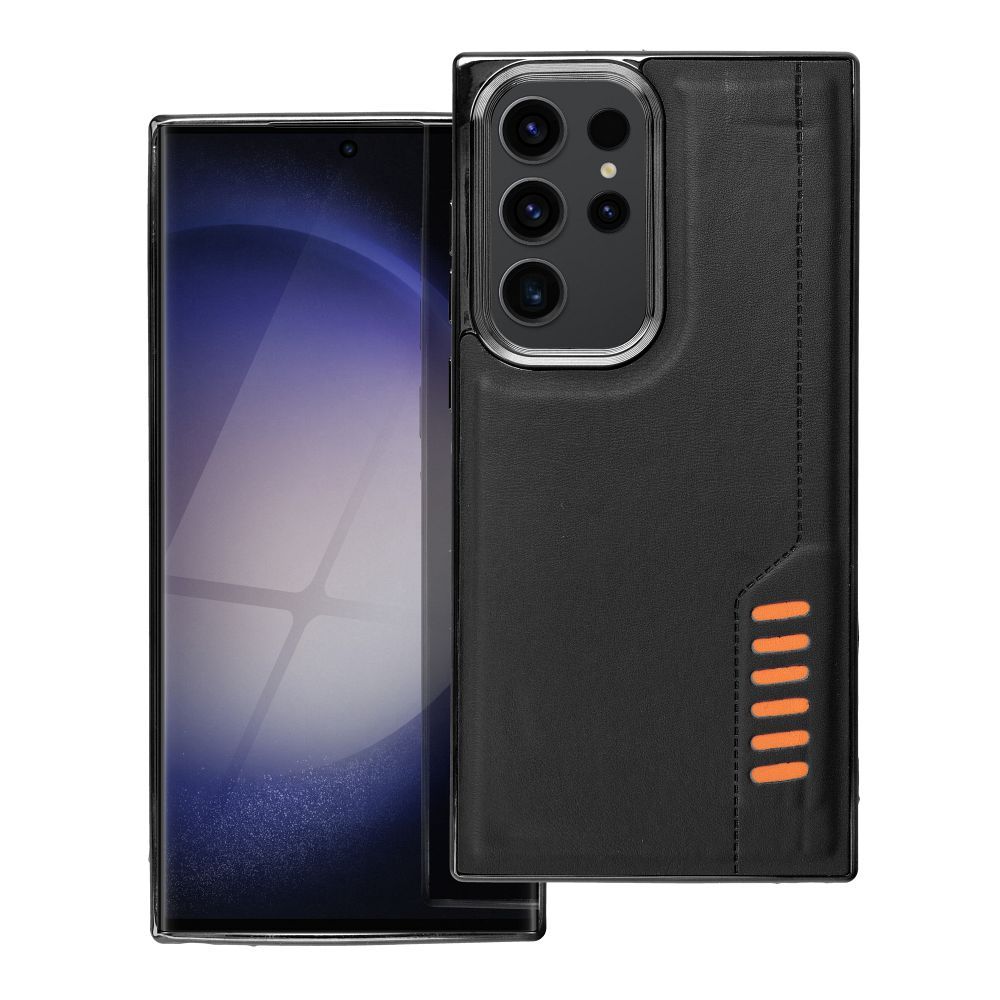 Aizsargvāciņš Samsung S23 Ultra – MILANO, melns