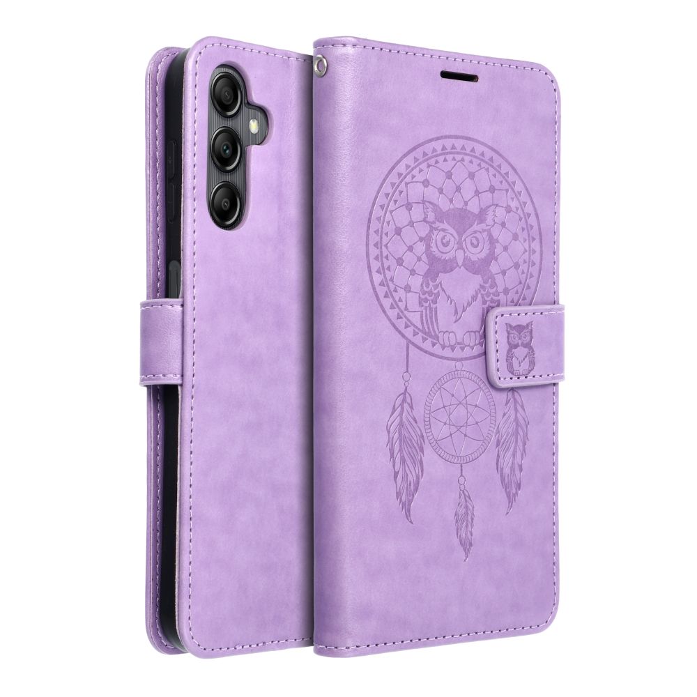 Mezzo Book (sapņu ķērājs) aizsargvāciņš Samsung A14 4G / A14 5G, violets