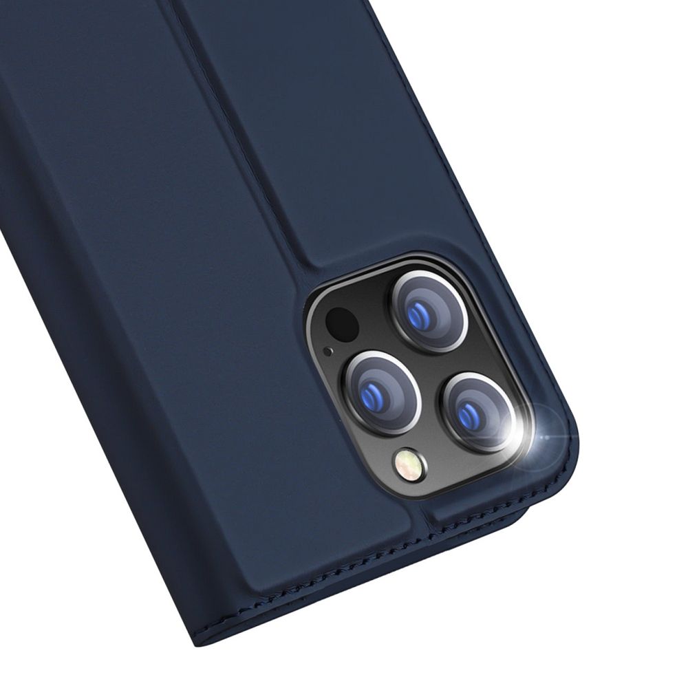 Aizsargvāciņš iPhone 15 – DUX DUCIS wallet SKIN PRO, zils — attēls 3