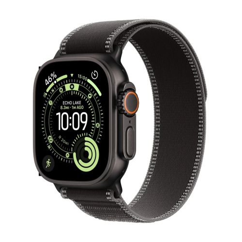 Apple Watch Ultra 3 GPS + Cellular 49 mm — Black Titanium, Charcoal Trail Loop M/L