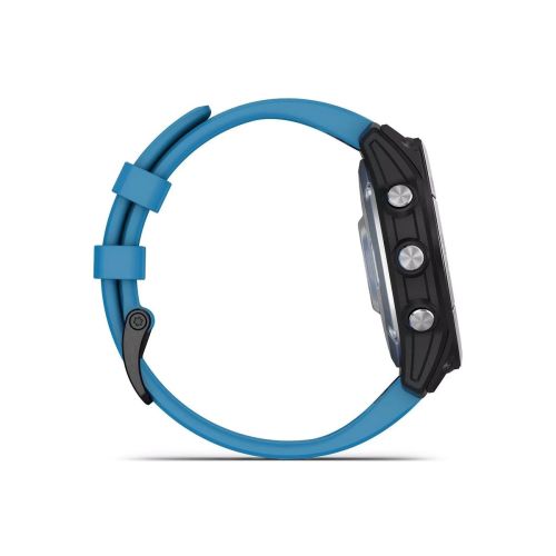 Garmin quatix 7 Standard 47 mm GPS, grafīta, gaiši zila silikona siksniņa — attēls 3