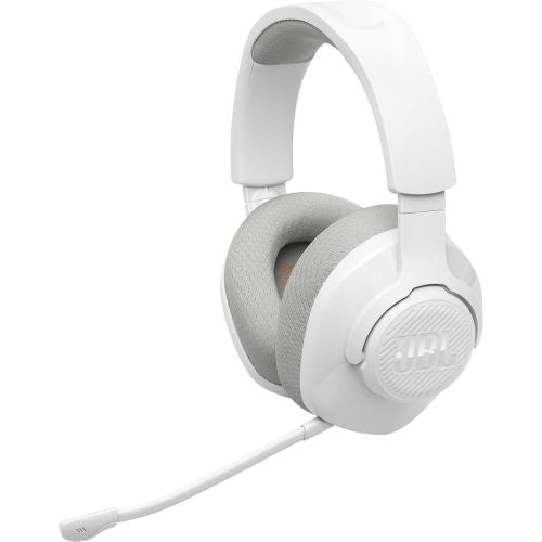 JBL Quantum 360 bezvadu spēļu austiņas ar mikrofonu, balts — bezvadu austiņas