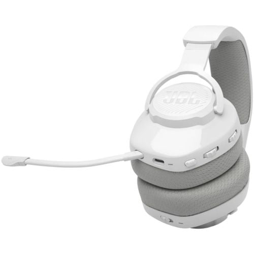 JBL Quantum 360 bezvadu spēļu austiņas ar mikrofonu, balts — bezvadu austiņas
