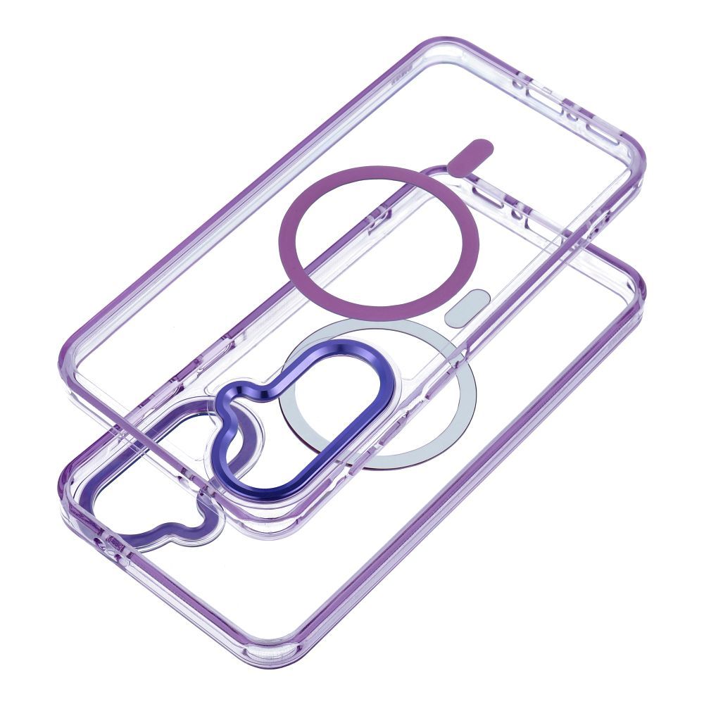 Frame Clear Hybrid Mag Cover aizsargvāciņš Xiaomi Redmi 17 4G / 5G, violets