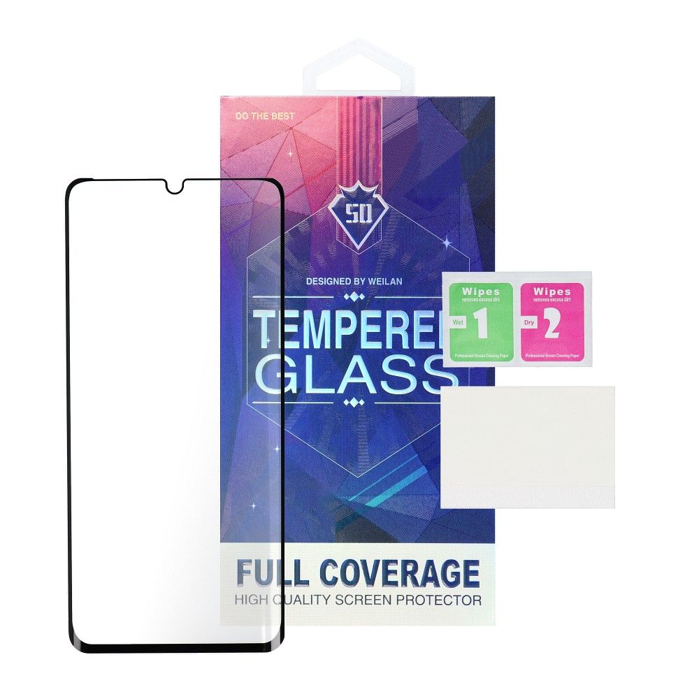 Aizsargstikls Samsung Galaxy S22 Ultra (hole) – 5D Full Glue, melns — attēls 4