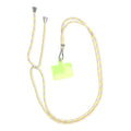 SWING (6mm) pendant for the phone with adjustable length / cord length 165cm (max 82.5cm in the loop) / on the shoulder or neck - gray-yellow