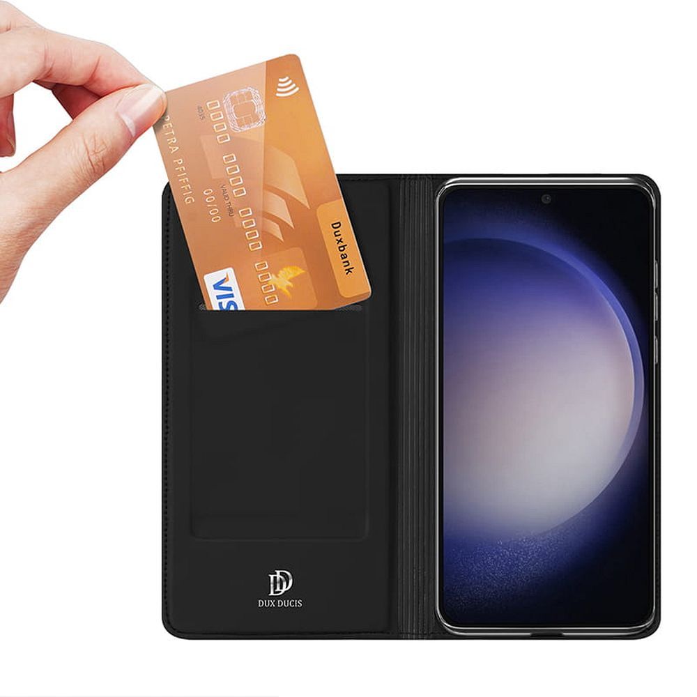 Aizsargvāciņš Samsung S23 FE – DUX DUCIS wallet SKIN PRO, melns — attēls 2