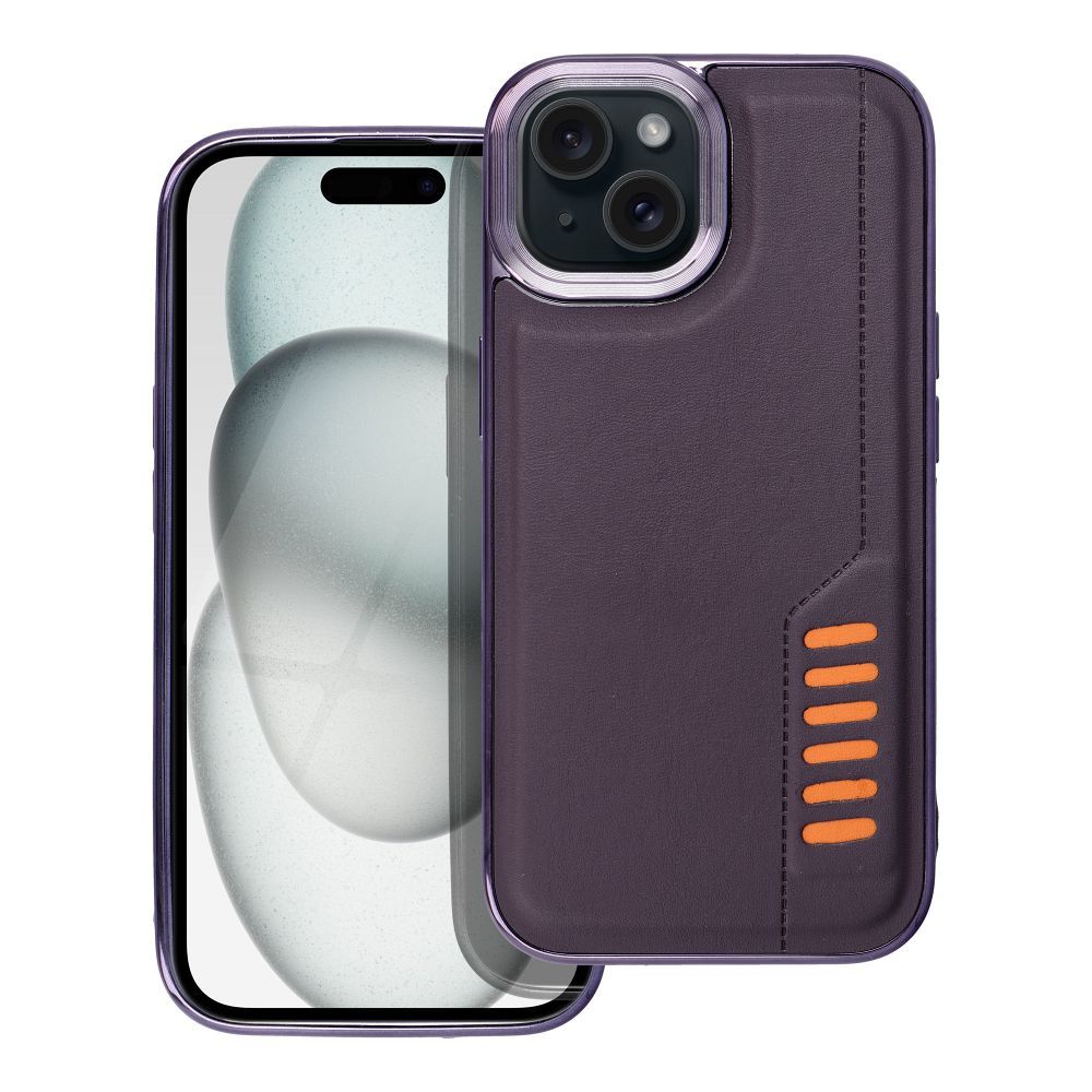 Aizsargvāciņš iPhone 15 dark – MILANO, violets