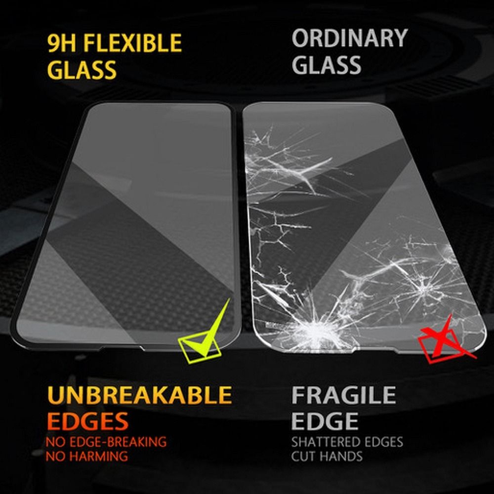 Aizsargstikls Apple iPhone X/Xs – Bestsuit Flexible 5D, melns — attēls 4