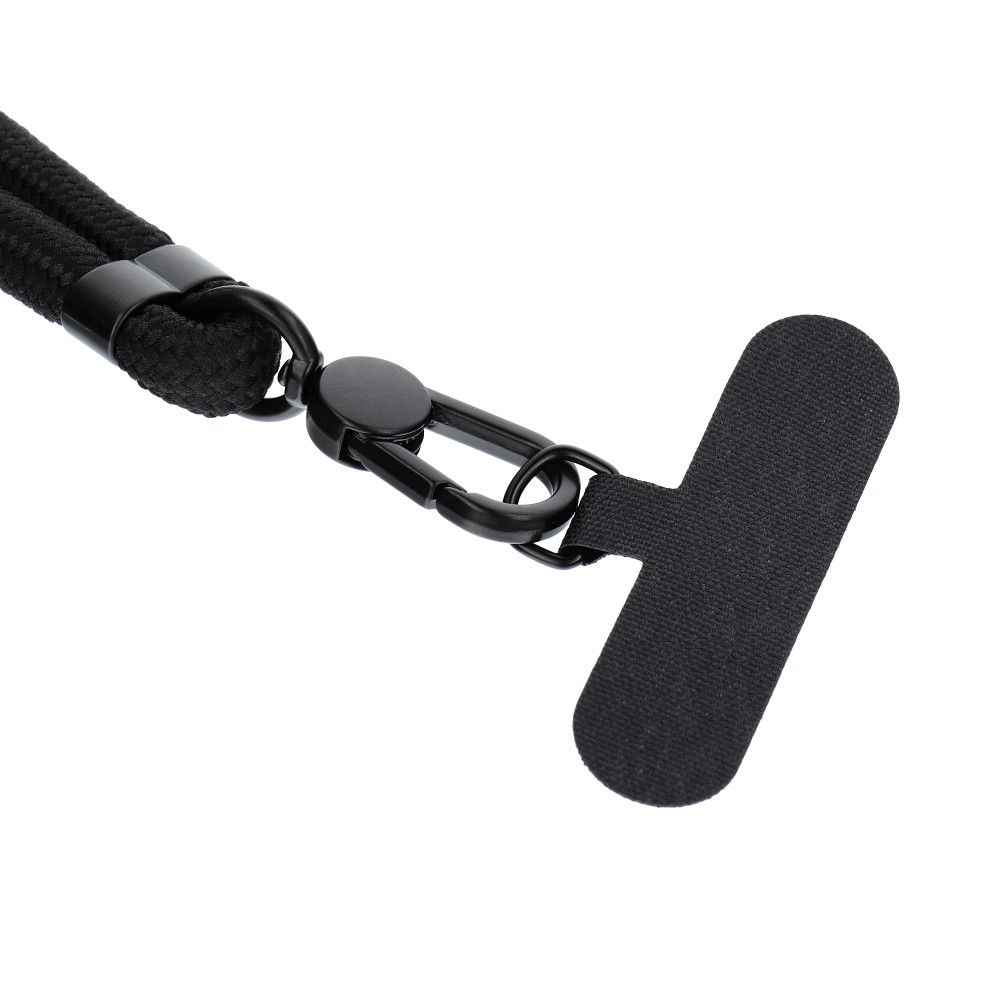 SWING (8mm) pendant for the phone with adjustable length / cord length 165cm (max 82.5cm in the loop) / on the shoulder or neck - black — attēls 4