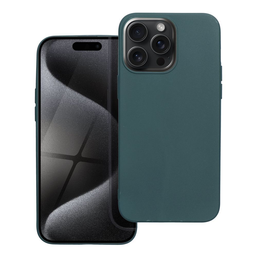 Aizsargvāciņš iPhone 15 Pro – MATT, tumši zaļš