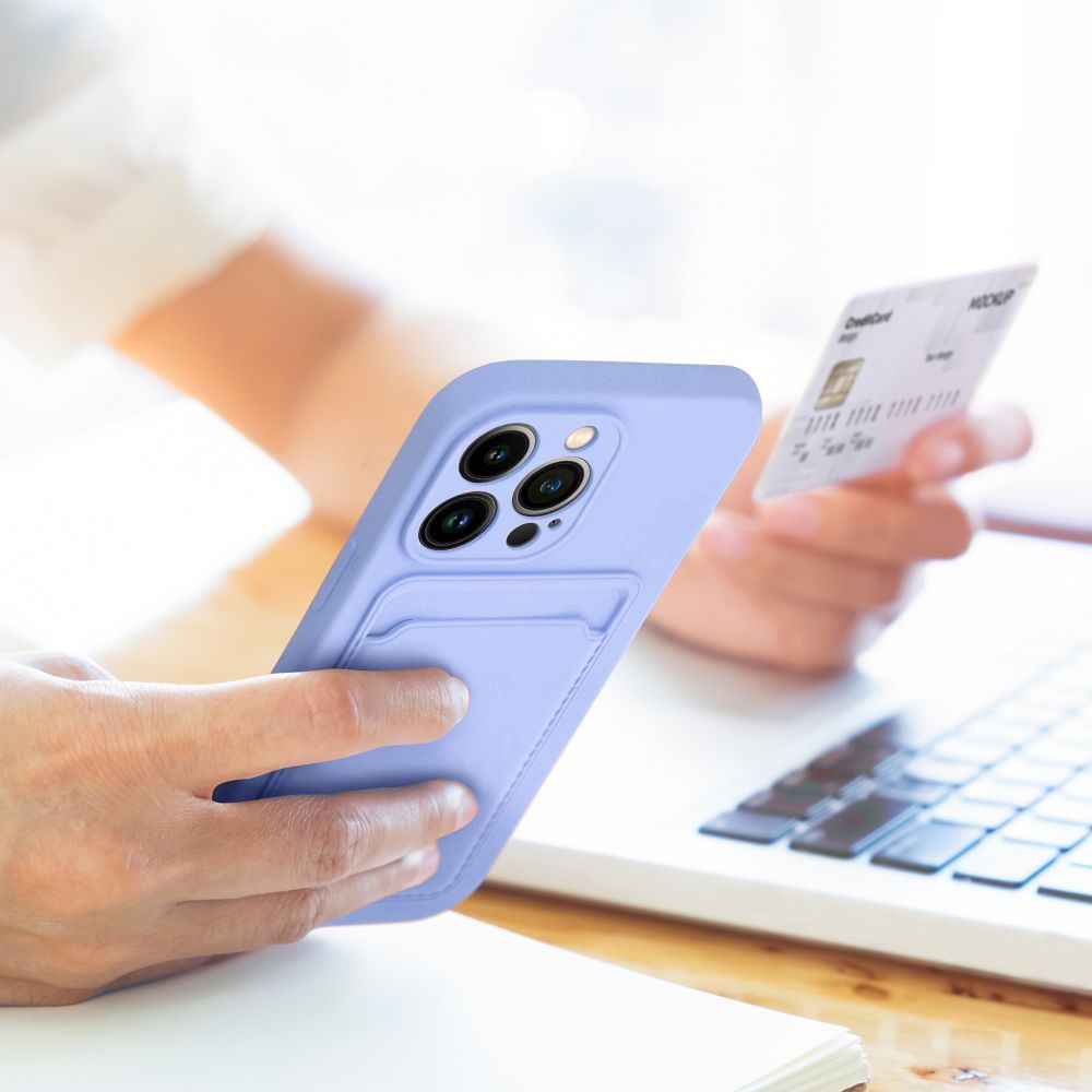 Aizsargvāciņš iPhone 16 Plus – CARD, violets — attēls 3