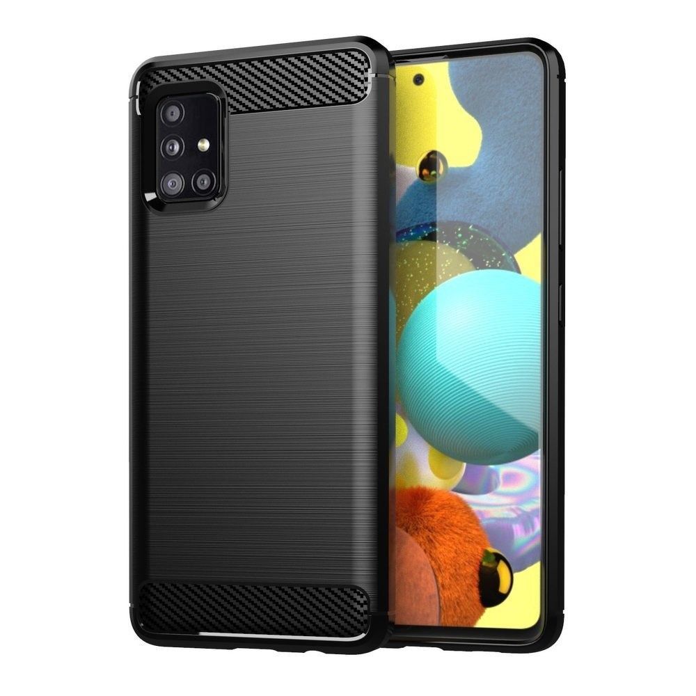 Aizsargvāciņš Samsung A71 – CARBON, melns