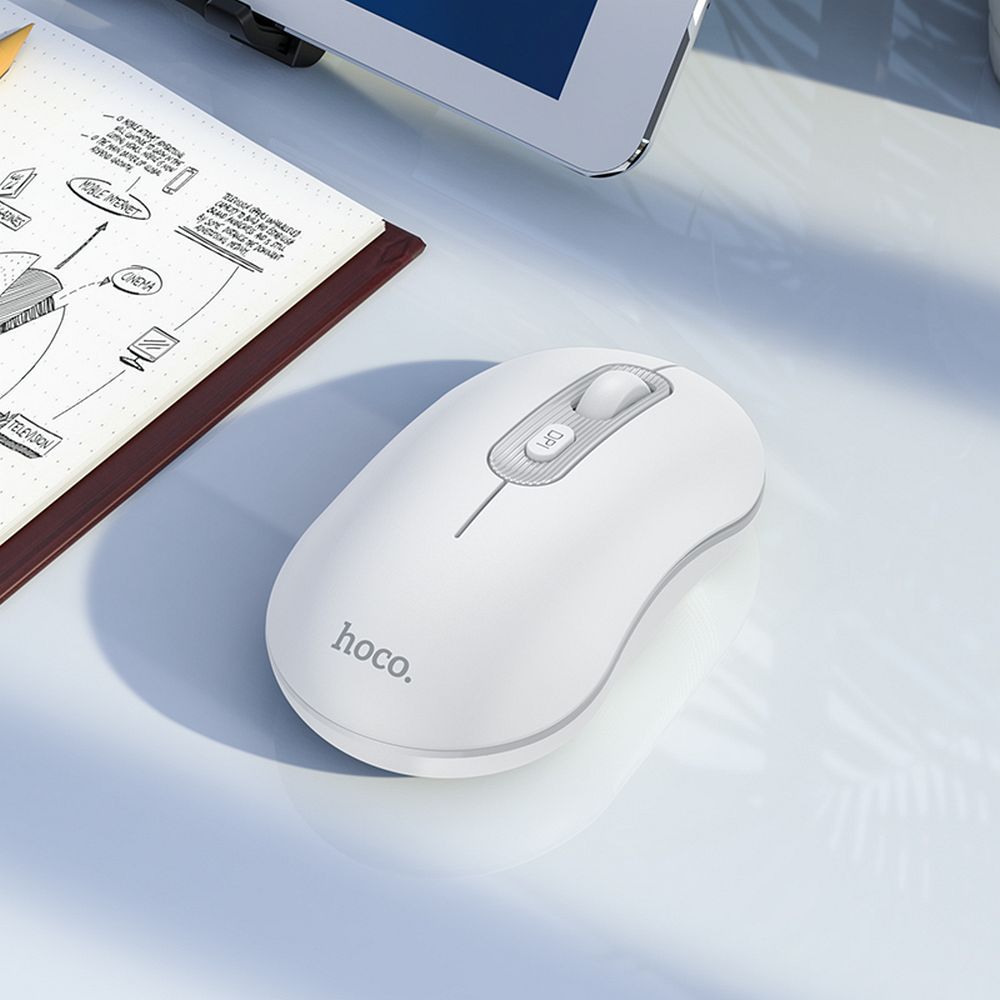 HOCO wireless computer mouse 2,4G 1600 dpi GM21 white — attēls 3