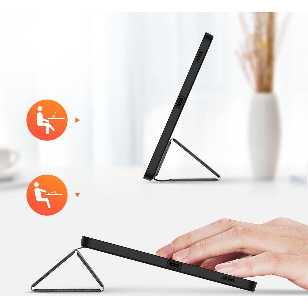 Aizsargvāciņš Samsung Tab S9 FE – DUX DUCIS DOMO foldable with pencil storage, melns — attēls 4