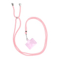 SWING (6mm) pendant for the phone with adjustable length / cord length 165cm (max 82.5cm in the loop) / on the shoulder or neck - lite pink