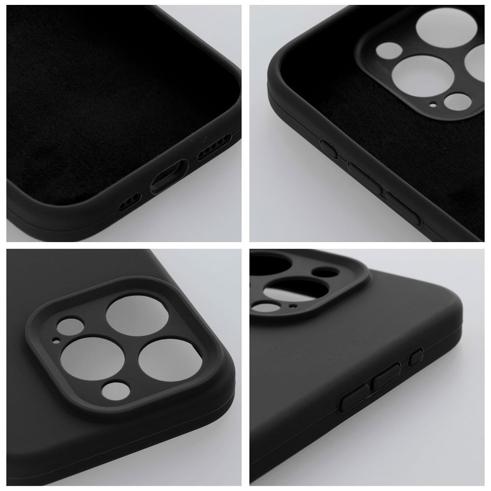 Aizsargvāciņš iPhone 12 – SILICONE 2mm, melns — attēls 3
