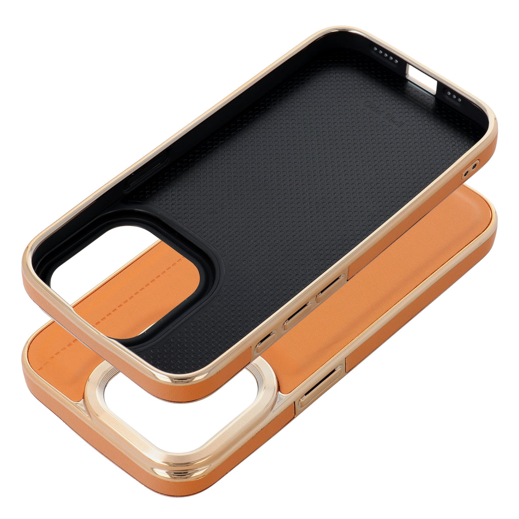 Aizsargvāciņš iPhone 15 Pro – MILANO, brūns — attēls 3