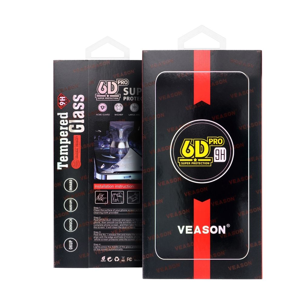 Aizsargstikls iPhone XS Max / 11 Pro Max – 6D Pro Veason, melns