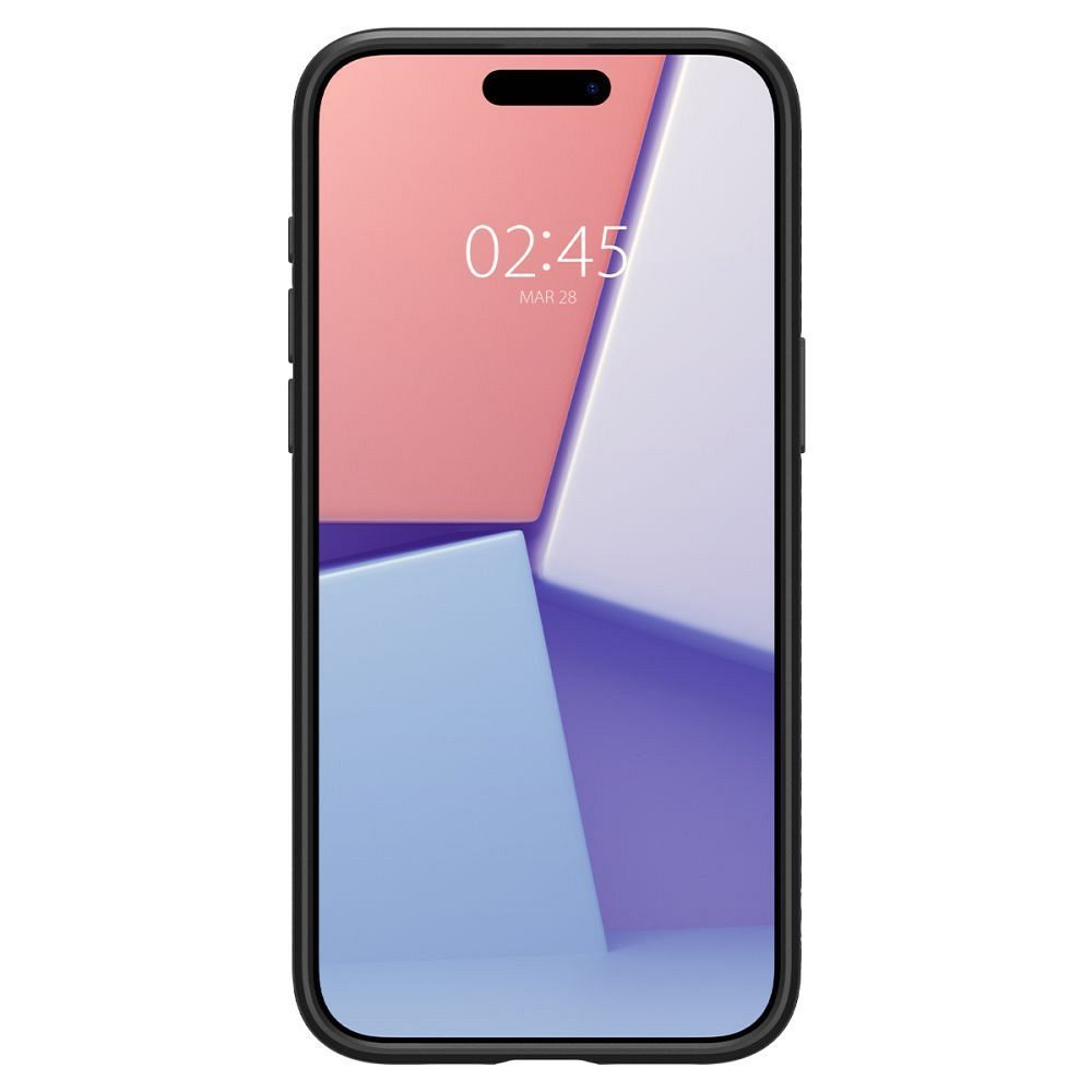 Aizsargvāciņš iPhone 15 PRO MAX – SPIGEN Liquid Air, matēti melns — attēls 3