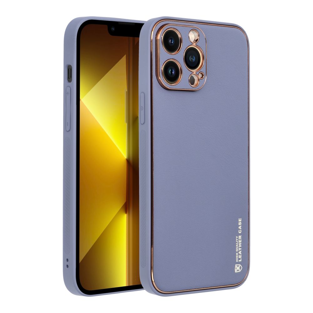 Aizsargvāciņš iPhone 12 Pro Max – LEATHER, zils — attēls 2