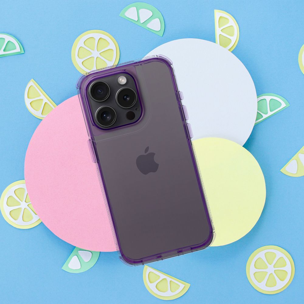 Aizsargvāciņš iPhone 16 Pro light – MATRIX CLEAR, violets — attēls 4