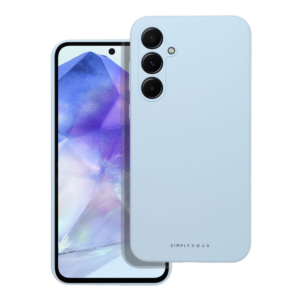 Aizsargvāciņš Samsung Galaxy A55 5G – Roar Cloud-Skin, gaiši zils