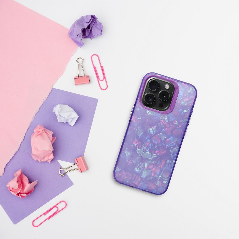 Aizsargvāciņš iPhone 16 PLUS – TUTTI FRUTTI, violets — attēls 4