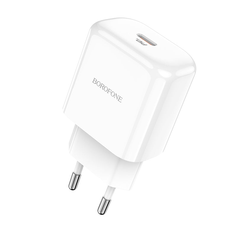 Uzlādes adapteris Borofone Wall charger BN3 Premium - Type C - QC 3.0 PD 2.0 20W white — attēls 4
