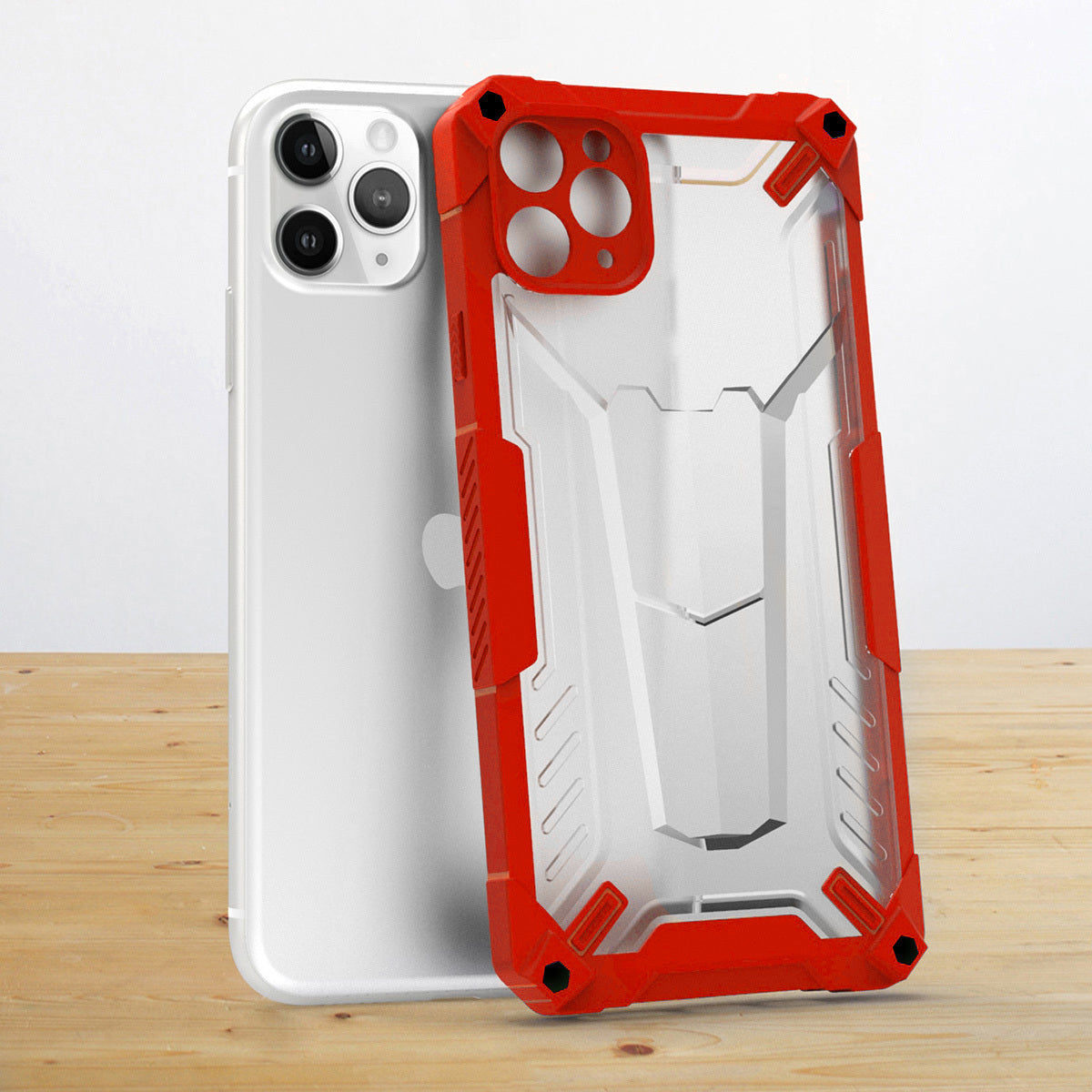 Aizsargvāciņš iPhone 13 Pro – Tel Protect Hybrid, sarkans — attēls 2