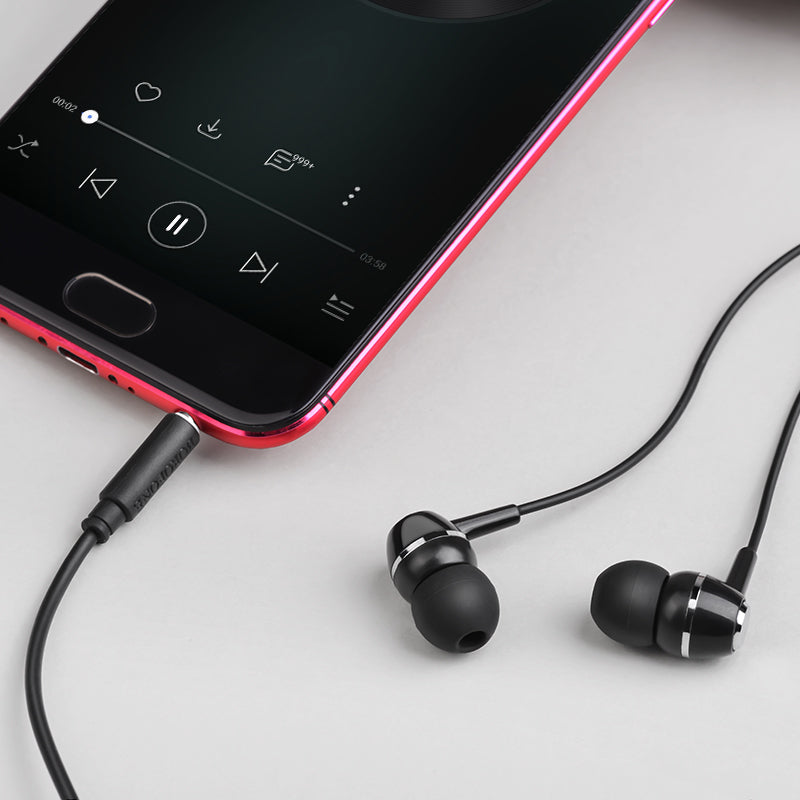 Mikrofons Borofone Earphones BM36 Acura with microphone black — attēls 4