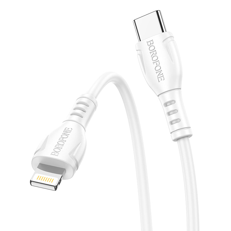 Kabelis Borofone Cable BX51 Triumph - Type C to Lightning - 2,4A 1 metre white — attēls 2