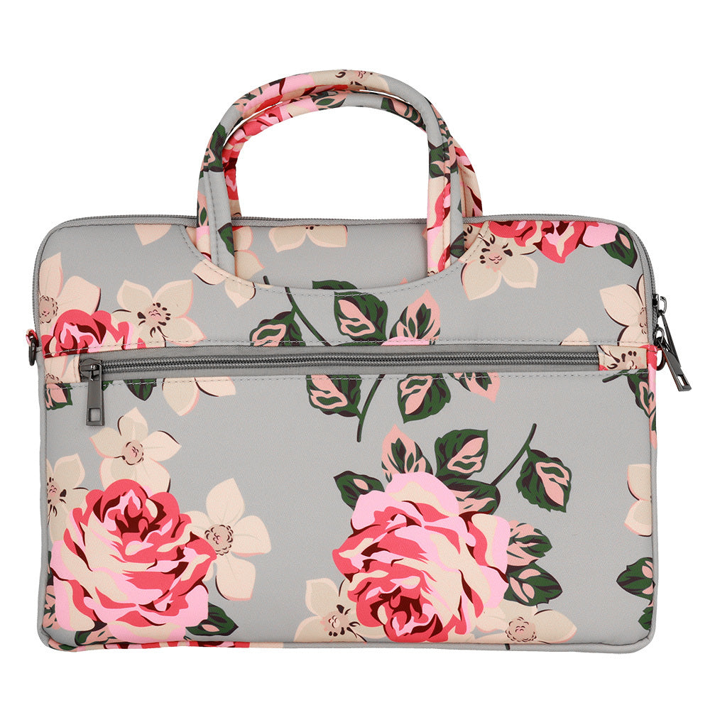 Klēpjdatora soma Wonder Briefcase Laptop 15-16 inches grey and roses — attēls 3