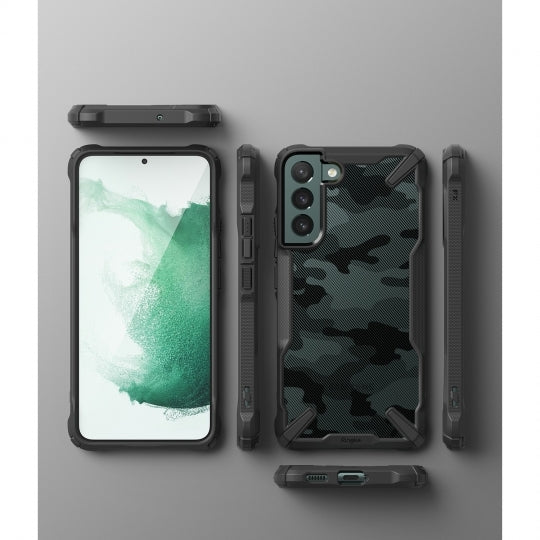 Aizsargvāciņš Galaxy S22 Plus - Camo – RINGKE Fusion X, melns — attēls 4